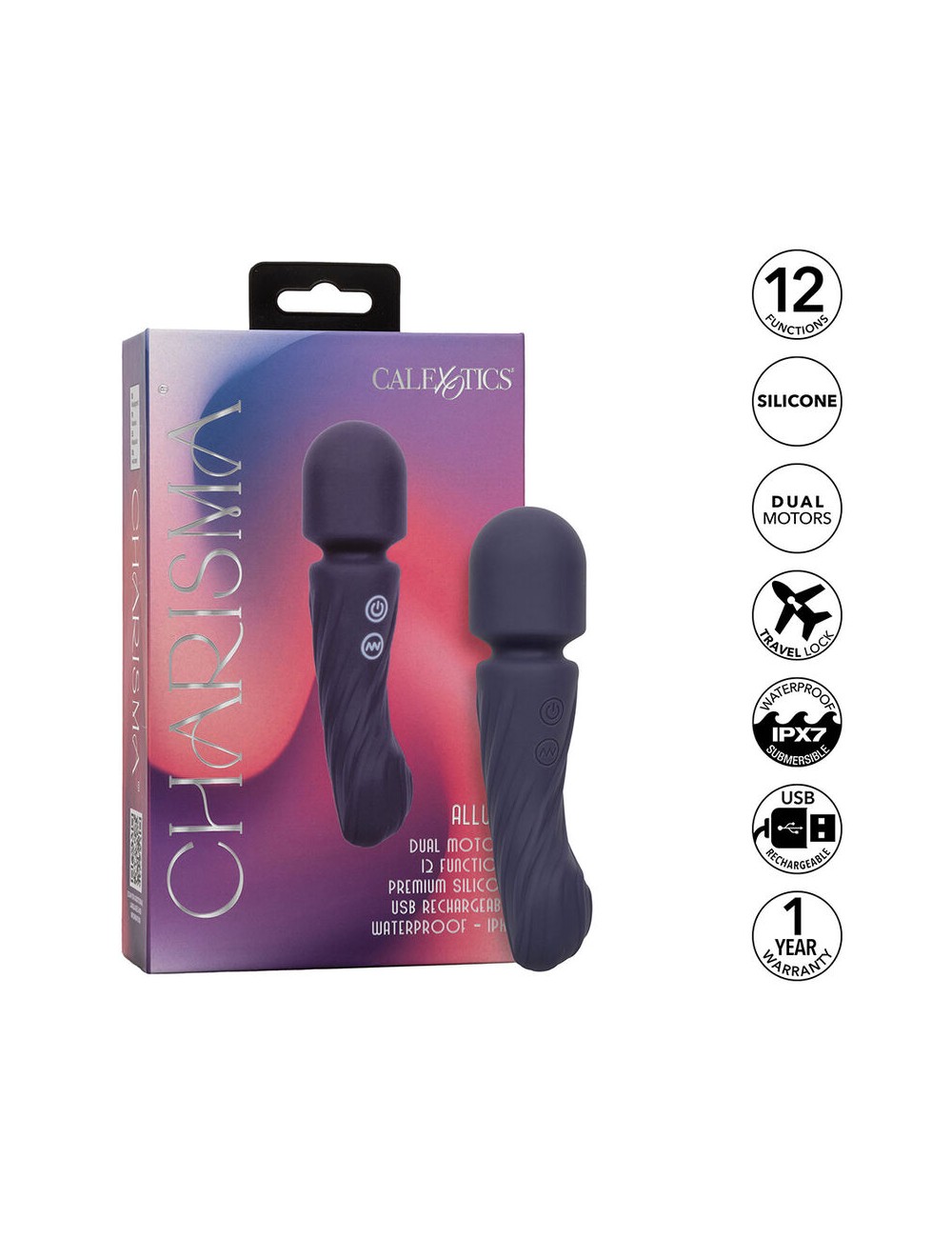CALEXOTICS - CHARISMA ALLURE MASAJEADOR DOBLE MOTOR 12 FUNCIONES 17 CALEXOTICS - CHARISMA ALLURE MASAJEADOR DOBLE MOTOR 12 FUNCIONES 17