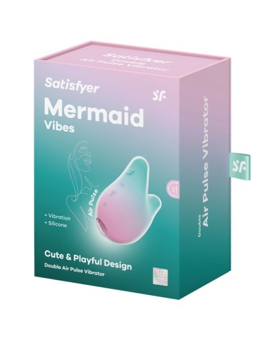 SATISFYER - MERMAID VIBES ESTIMULADOR & VIBRADOR MENTA Y ROSA