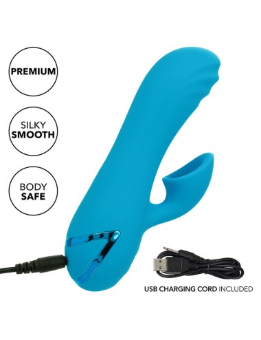 CALEXOTICS - SUNSET BEACH SEDUCER VIBRADOR Y ESTIMULADOR 10 FUNCIONES AZUL
