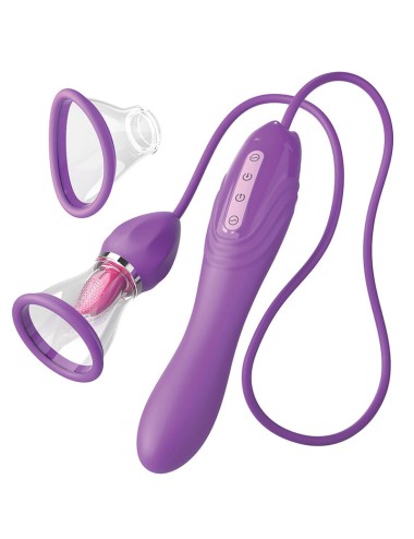 FANTASY FOR HER - ULTIMATE PLEASURE MAX MANGUERA DE SUCCIÓN CON LENGUA ESTIMULADORA MORADO