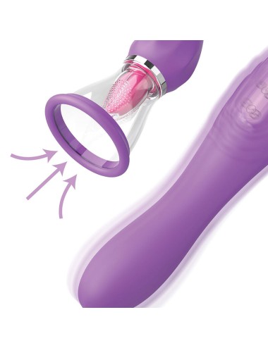 FANTASY FOR HER - ULTIMATE PLEASURE MAX MANGUERA DE SUCCIÓN CON LENGUA ESTIMULADORA MORADO