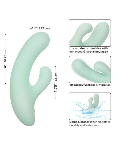CALEXOTICS - PACIFICA FIJI VIBRADOR Y ESTIMULADOR PUNTO G 10 VIBRACIONES AQUA