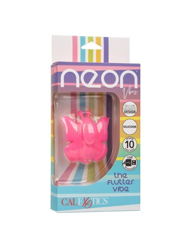 CALEXOTICS - NEON VIBES THE FLUTTER VIBE ESTIMULADOR 10 VIBRACIONES ROSA