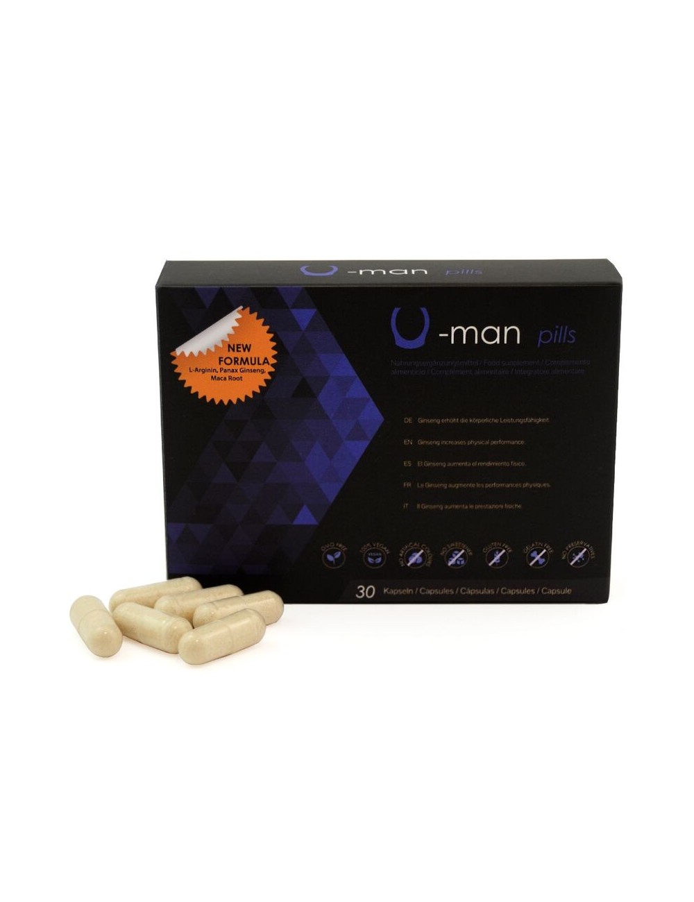 500 COSMETICS - U-MAN AUMENTO TAMAÑO PENE Y POTENCIA SEXUAL - 30 CÁPSULAS 500 COSMETICS - U-MAN AUMENTO TAMAÑO PENE Y POTENCIA SEXUAL - 30 CÁPSULAS