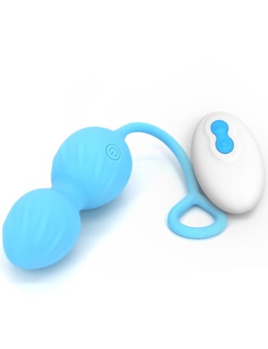 ARMONY - BLOSSOMS PESAS VAGINALES VIBRADOR CONTROL REMOTO 10 VIBRACIONES AZUL