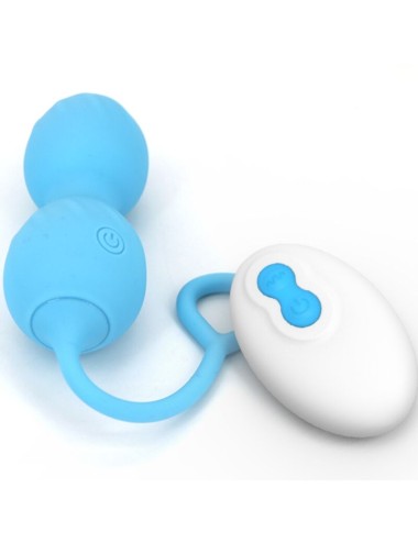ARMONY - BLOSSOMS PESAS VAGINALES VIBRADOR CONTROL REMOTO 10 VIBRACIONES AZUL