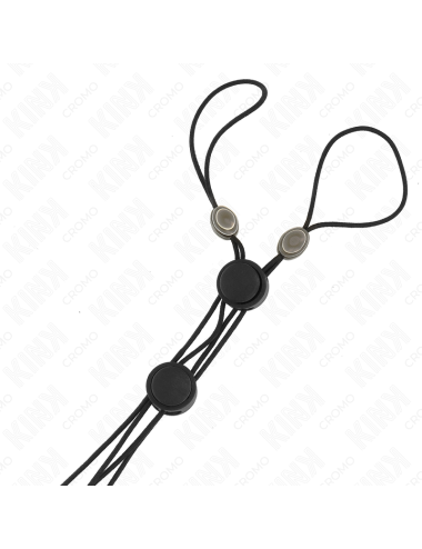 KINK - PINZAS PARA PEZONES DETALLE ROSA CON ELÁSTICO NEGRO