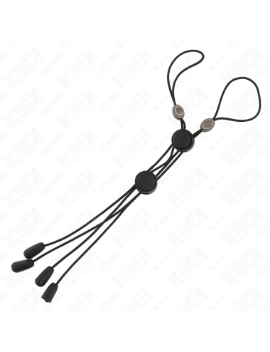 KINK - PINZAS PARA PEZONES DETALLE ROSA CON ELÁSTICO NEGRO