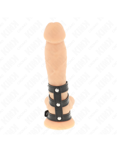 KINK - ANILLO PENE POLIPIEL TRIPLE CON CIERRE A PRESIÓN