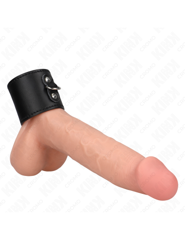 KINK - ANILLO PENE CUERO CON CIERRE A PRESIÓN 18 X 5 CM