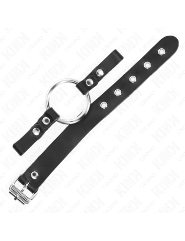 KINK - ANILLO PENE POLIPIEL CON CIERRE DE HEBILLA 22 X 2 CM CON ANILLO METAL 4 CM