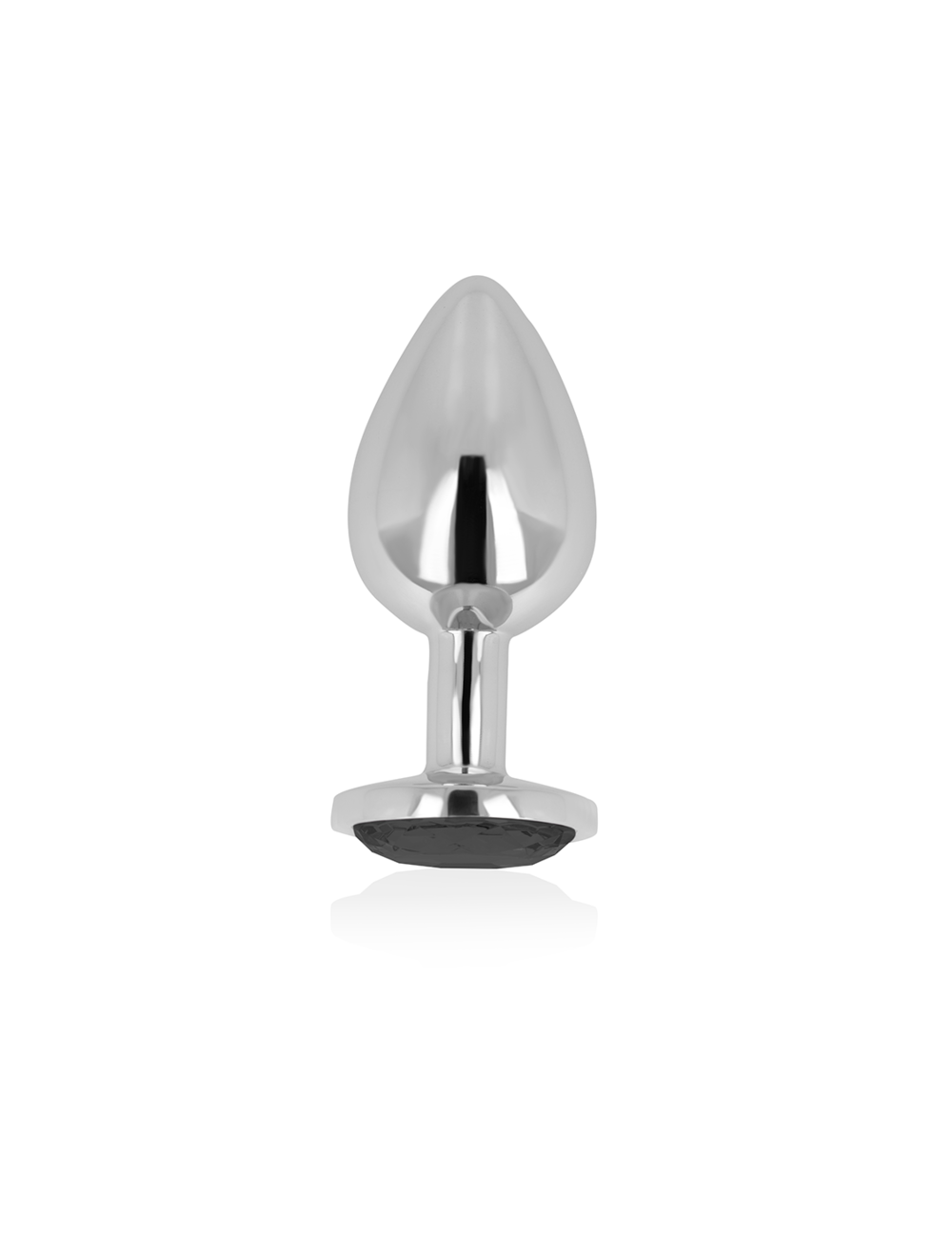 OHMAMA - PLUG ANAL CON CRISTAL NEGRO 8 CM