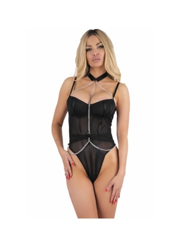 LIVCO CORSETTI FASHION - RUBIKA LC XG079 BODY CON GARGANTILLA NEGRO L