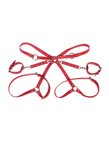SUBBLIME - 953706 ESPOSAS CON CINTURÓN BONDAGE ROJO TALLA ÚNICA