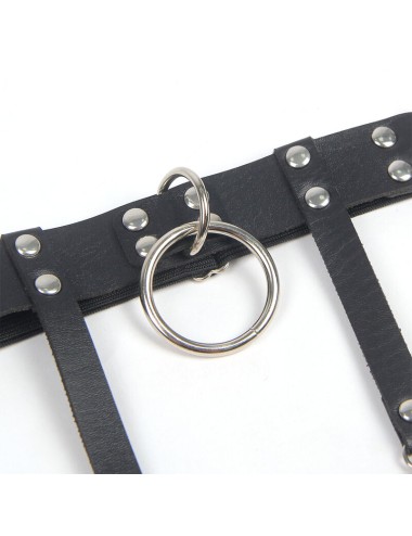SUBBLIME - 953744 LIGA PUNK DE CUERO AJUSTABLE NEGRO TALLA ÚNICA