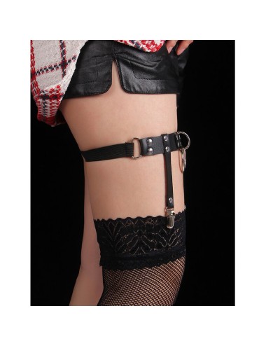 SUBBLIME - 953744 LIGA PUNK DE CUERO AJUSTABLE NEGRO TALLA ÚNICA