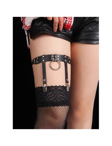 SUBBLIME - 953744 LIGA PUNK DE CUERO AJUSTABLE NEGRO TALLA ÚNICA