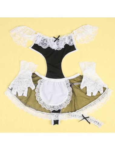 SUBBLIME - 954314 DISFRAZ DE CRIADA SEXY NEGRO/BLANCO L/XL