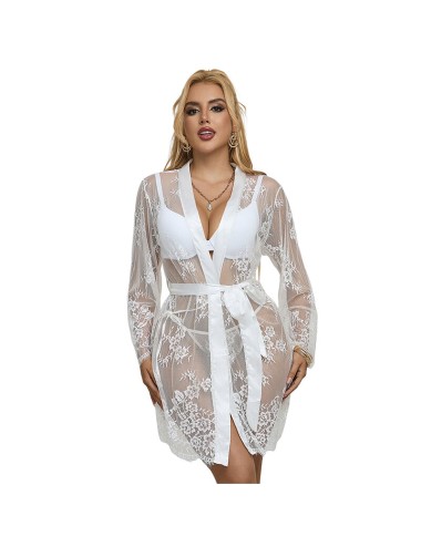 SUBBLIME - 954376 CAMISÓN DE MANGA LARGA CON DISEÑO FLORAL BLANCO L/XL