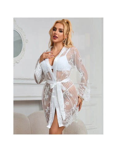 SUBBLIME - 954376 CAMISÓN DE MANGA LARGA CON DISEÑO FLORAL BLANCO L/XL