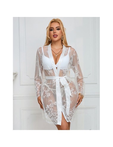 SUBBLIME - 954376 CAMISÓN DE MANGA LARGA CON DISEÑO FLORAL BLANCO L/XL
