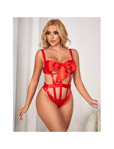SUBBLIME - 954475 BODY SEXY CALADO CON LAZO ROJO L/XL