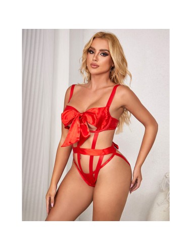 SUBBLIME - 954475 BODY SEXY CALADO CON LAZO ROJO L/XL