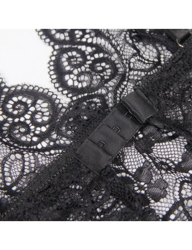 SUBBLIME - 953928 CAMISÓN DE SEDA Y ENCAJE + PANTIES NEGRO L/XL