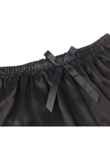 SUBBLIME - 953942 CAMISÓN INFORMAL DE SEDA + PANTALÓN ENCAJE NEGRO L/XL
