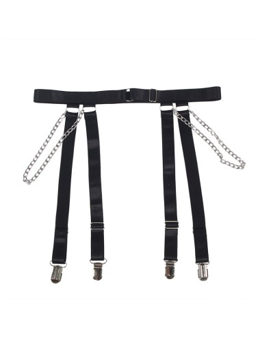 SUBBLIME - 954260 BODY CON CADENAS + LIGUEROS NEGRO S/M