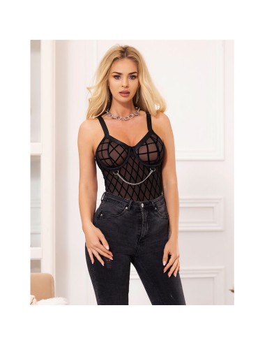 SUBBLIME - 954260 BODY CON CADENAS + LIGUEROS NEGRO S/M