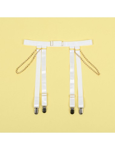 SUBBLIME - 954284 BODY CON CADENAS + LIGUEROS BLANCO S/M