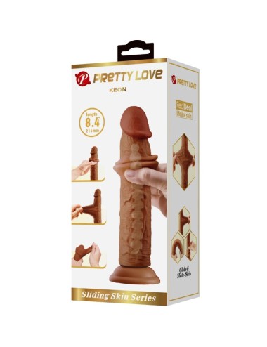 PRETTY LOVE - KEON DILDO REALÍSTICO 21 CM MULATO