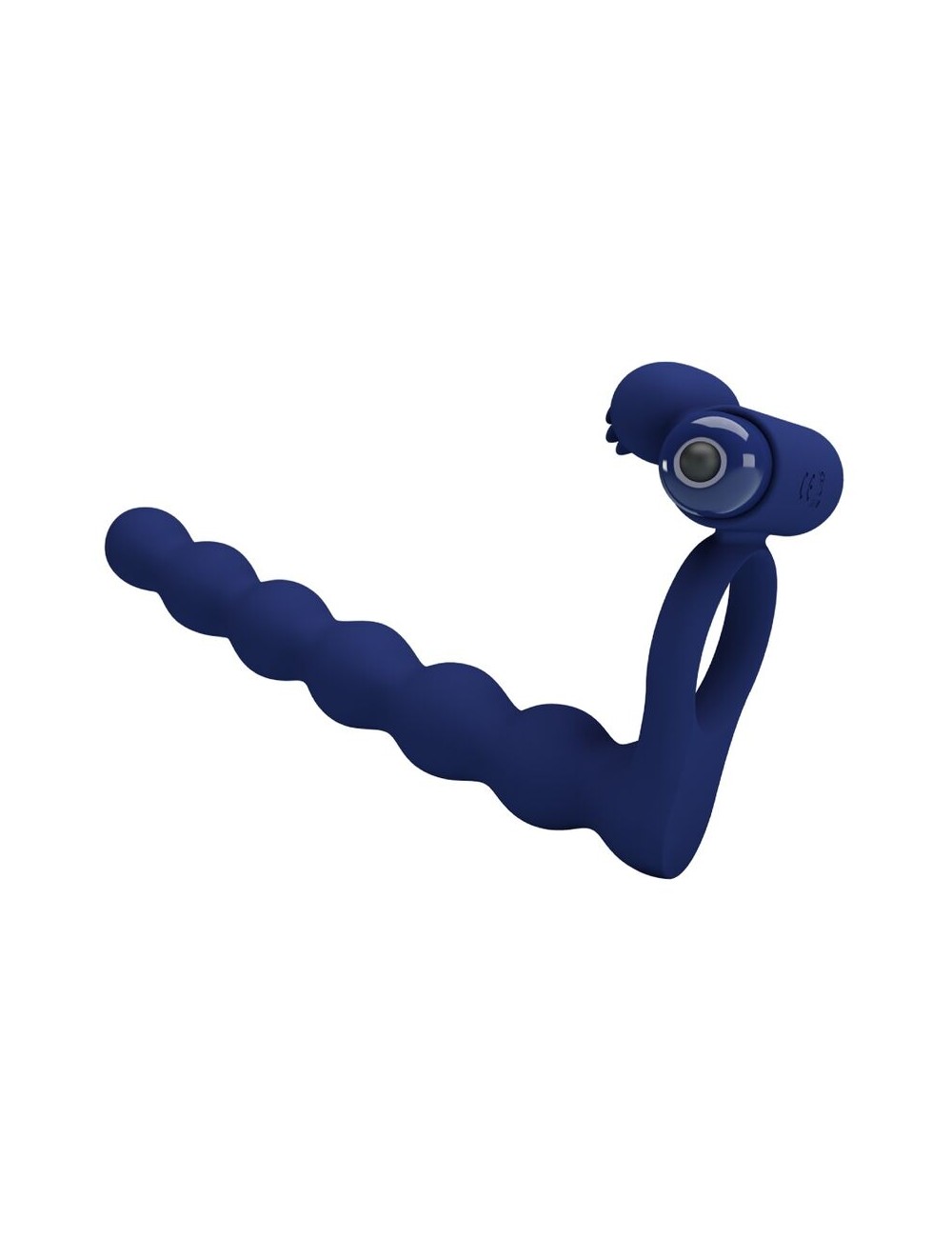 PRETTY LOVE - AJMAL ANILLO VIBRADOR CON PLUG AZUL