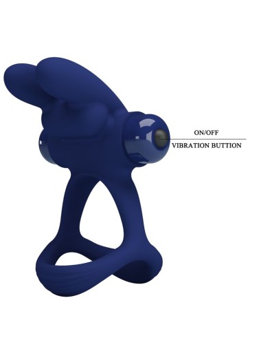 PRETTY LOVE - FRANCISCO DOBLE ANILLO VIBRADOR RABBIT AZUL