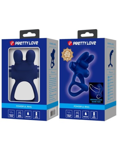 PRETTY LOVE - FRANCISCO DOBLE ANILLO VIBRADOR RABBIT AZUL