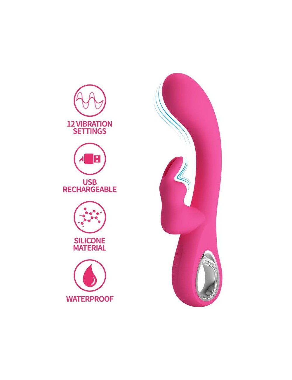 PRETTY LOVE - NOVAK VIBRADOR RABBIT 12 VIBRACIONES ROSA PRETTY LOVE - NOVAK VIBRADOR RABBIT 12 VIBRACIONES ROSA