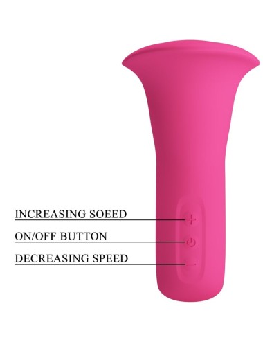 PRETTY LOVE - CLYDE VIBRADOR ORAL LENGUA VIBRADORA 12 VIBRACIONES ROSA