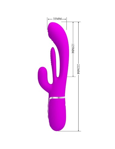 PRETTY LOVE - SHANIA TRIPLE VIBRADOR RABBIT MULTIFUNCIÓN ROSA