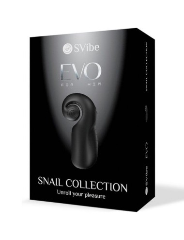 SNAIL VIBE - EVO FOR HIM MASTURBADOR MASCULINO SLIDE N'ROLL NEGRO
