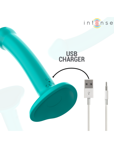 INTENSE - KATIE VIBRADOR CON VENTOSA 10 VIBRACIONES AZUL OSCURO CONTROL REMOTO