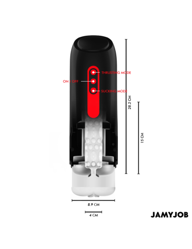 JAMYJOB - PHANTOM MASTURBADOR VAGINA AUTOMÁTICO 5 MODOS SUCCIÓN Y EMPUJE