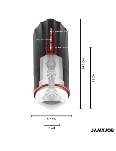 JAMYJOB - MEGABITE MASTURBADOR BOCA AUTOMÁTICO 5 MODOS SUCCIÓN Y VIBRACIÓN
