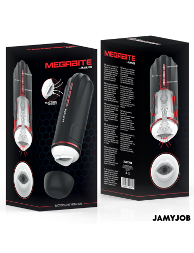 JAMYJOB - MEGABITE MASTURBADOR BOCA AUTOMÁTICO 5 MODOS SUCCIÓN Y VIBRACIÓN