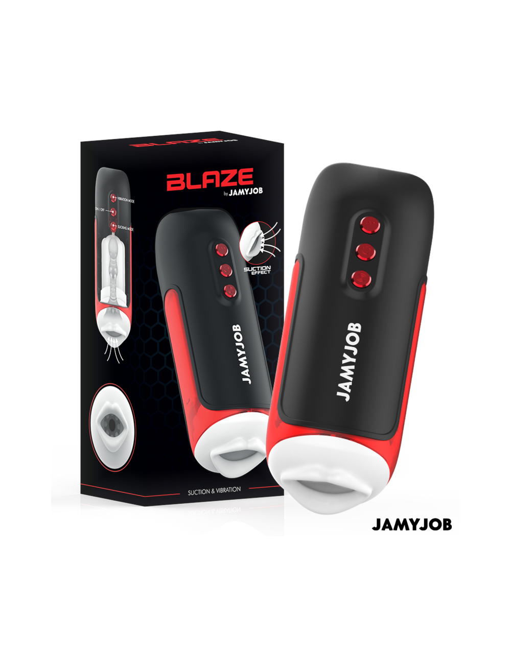 JAMYJOB - BLAZE MASTURBADOR BOCA AUTOMÁTICO 5 MODOS SUCCIÓN Y VIBRACIÓN