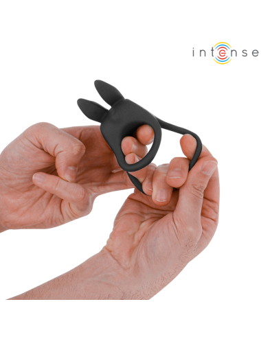 INTENSE - SAM ANILLO DOBLE VIBRADOR PENE 10 VIBRACIONES NEGRO