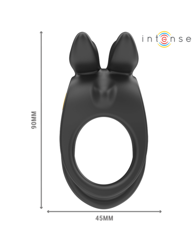 INTENSE - SAM ANILLO DOBLE VIBRADOR PENE 10 VIBRACIONES NEGRO