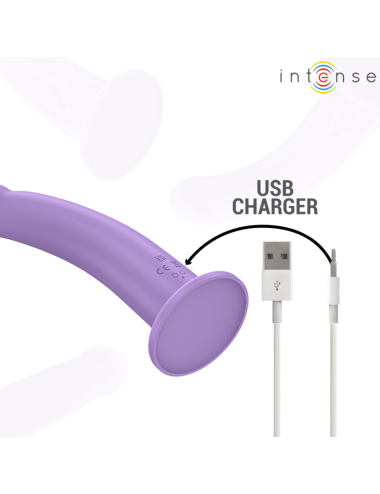 INTENSE - EDDIE VIBRADOR 17,5 CM 10 VIBRACIONES MORADO CONTROL REMOTO