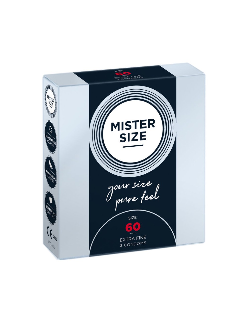 MISTER SIZE - PRESERVATIVOS TALLA XL 60 MM (3 UNIDADES) MISTER SIZE - PRESERVATIVOS TALLA XL 60 MM (3 UNIDADES)