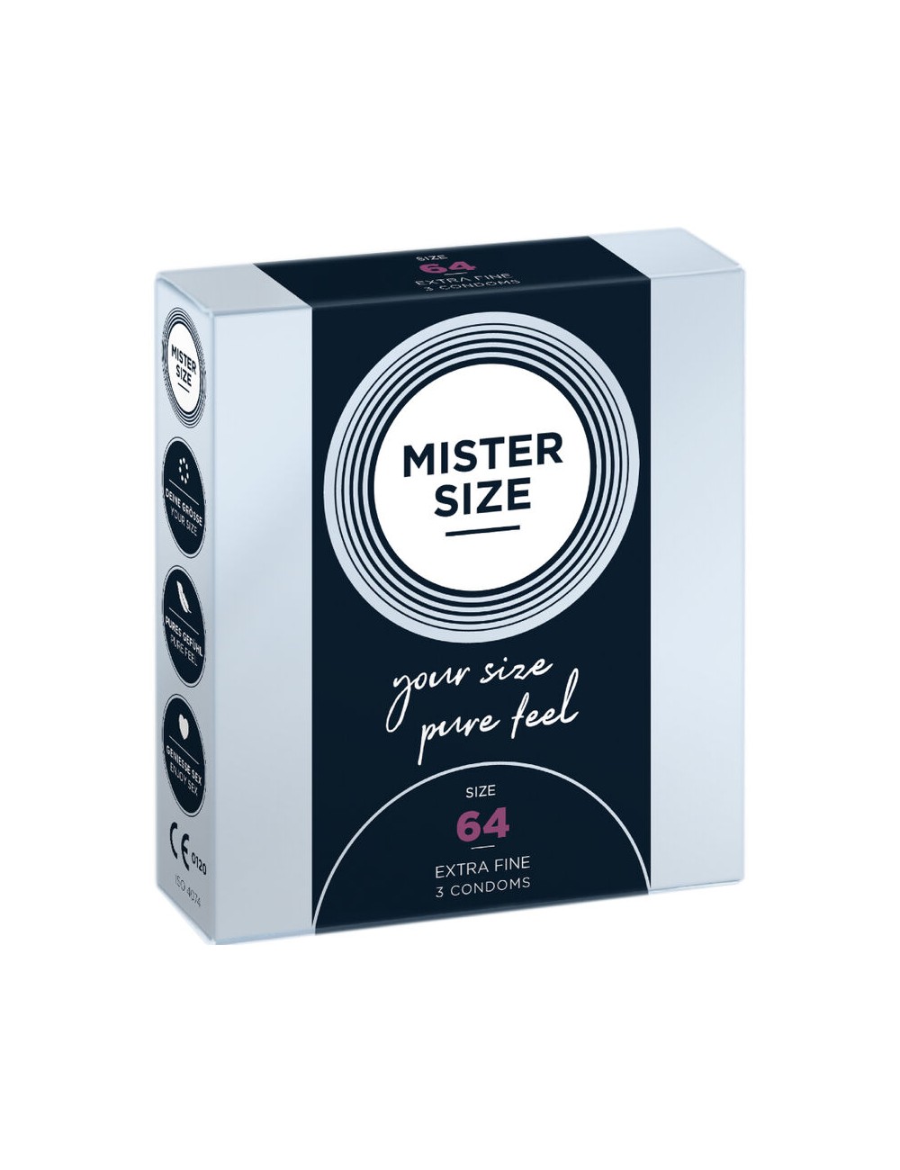 MISTER SIZE - PRESERVATIVOS TALLA XXL 64 MM (3 UNIDADES) MISTER SIZE - PRESERVATIVOS TALLA XXL 64 MM (3 UNIDADES)